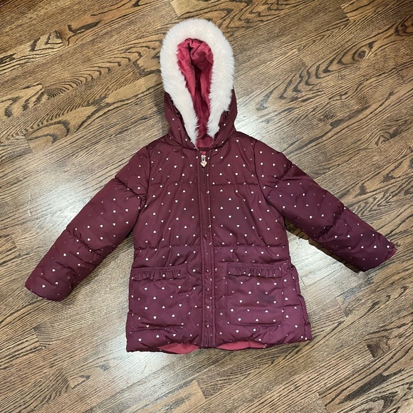 London Fog Girls 4-6X Bubble Jacket with Scarf